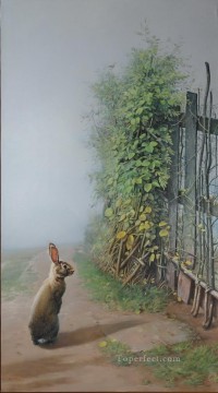 Rabbit Bunny Hare Painting - homeland bunny